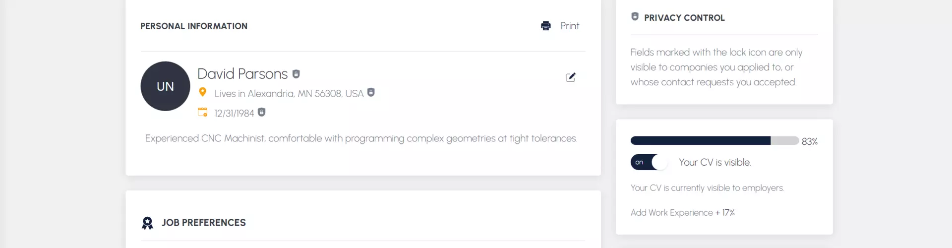 hireCNC Profile