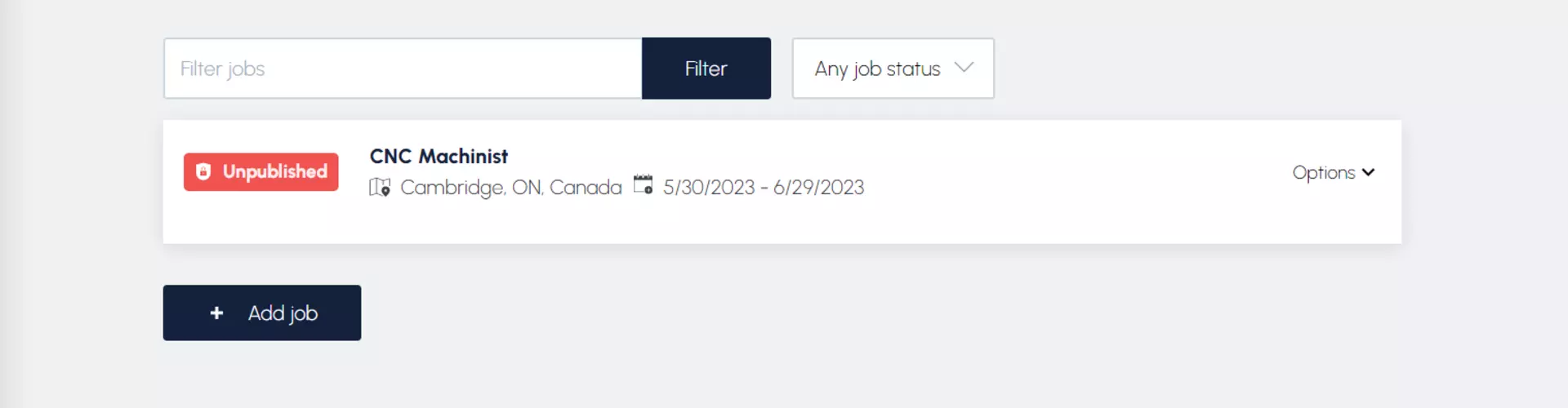 Background Image depicting an expired job to be republished