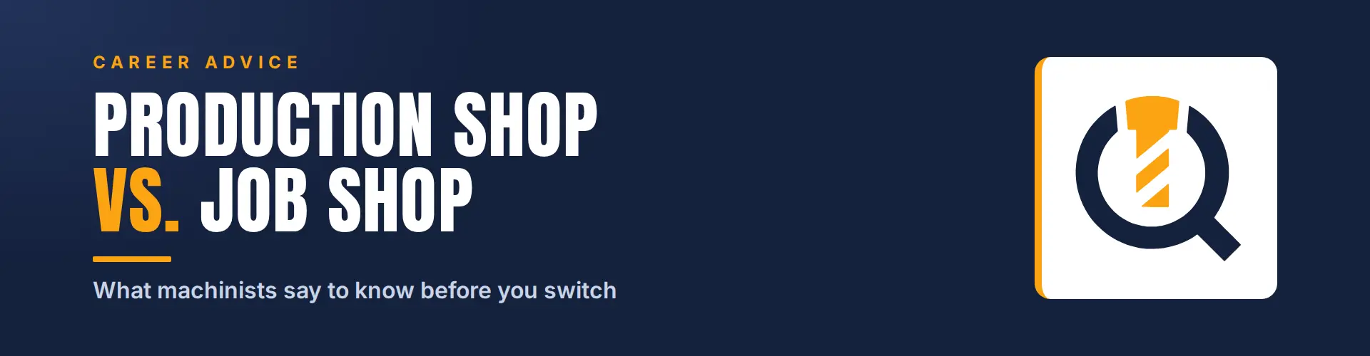 Production Shop vs. Job Shop: what machinists say to know before you switch - hireCNC blog hero graphic