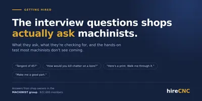 CNC machinist interview questions asked by machine shop owners